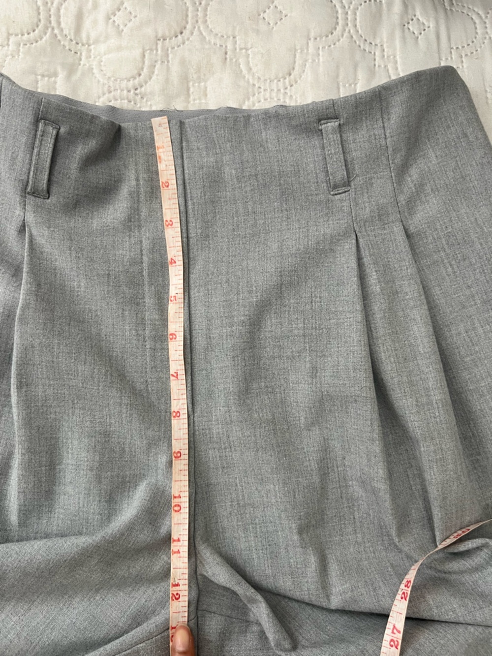 Rachel Zoe Pleated Wide-Leg High-Rise Pull-On Trousers - Light Gray Size 8 - Picture 6 of 15